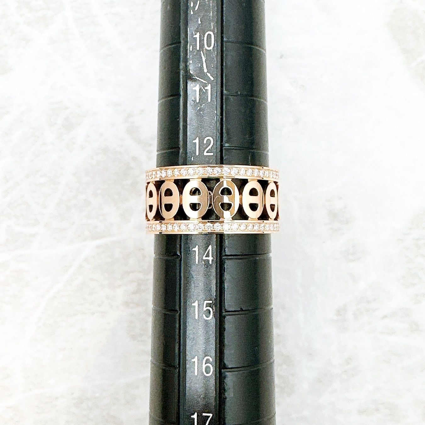 Hermes Chaine D'ancre Divine Diamond Pink Gold Ring — view 8