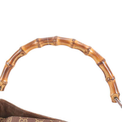 Gucci Bambu GG Canvas 001 Leather 2-Way Shoulder Bag Hand Brown — view 2