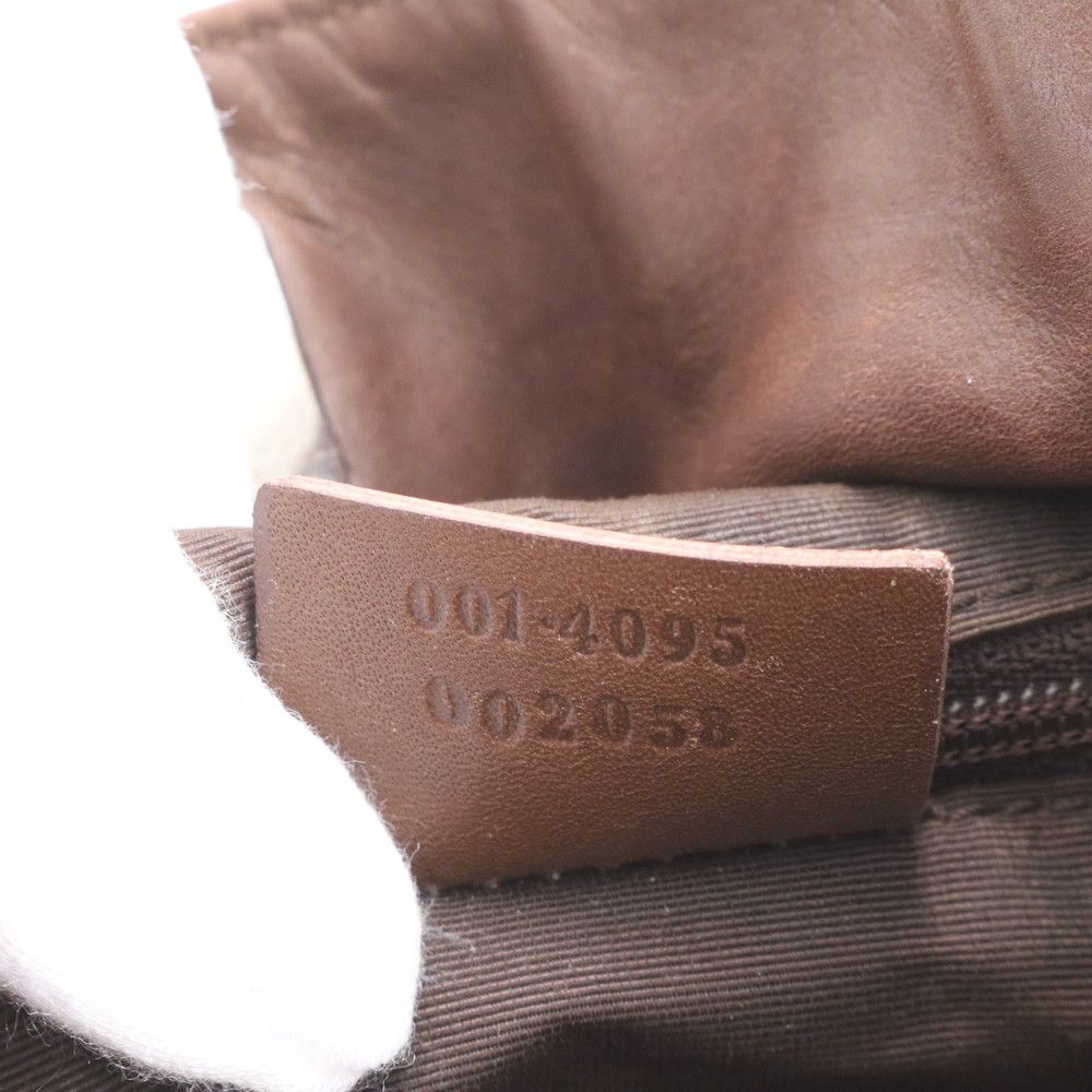 Gucci Bambu GG Canvas 001 Leather 2-Way Shoulder Bag Hand Brown — view 9