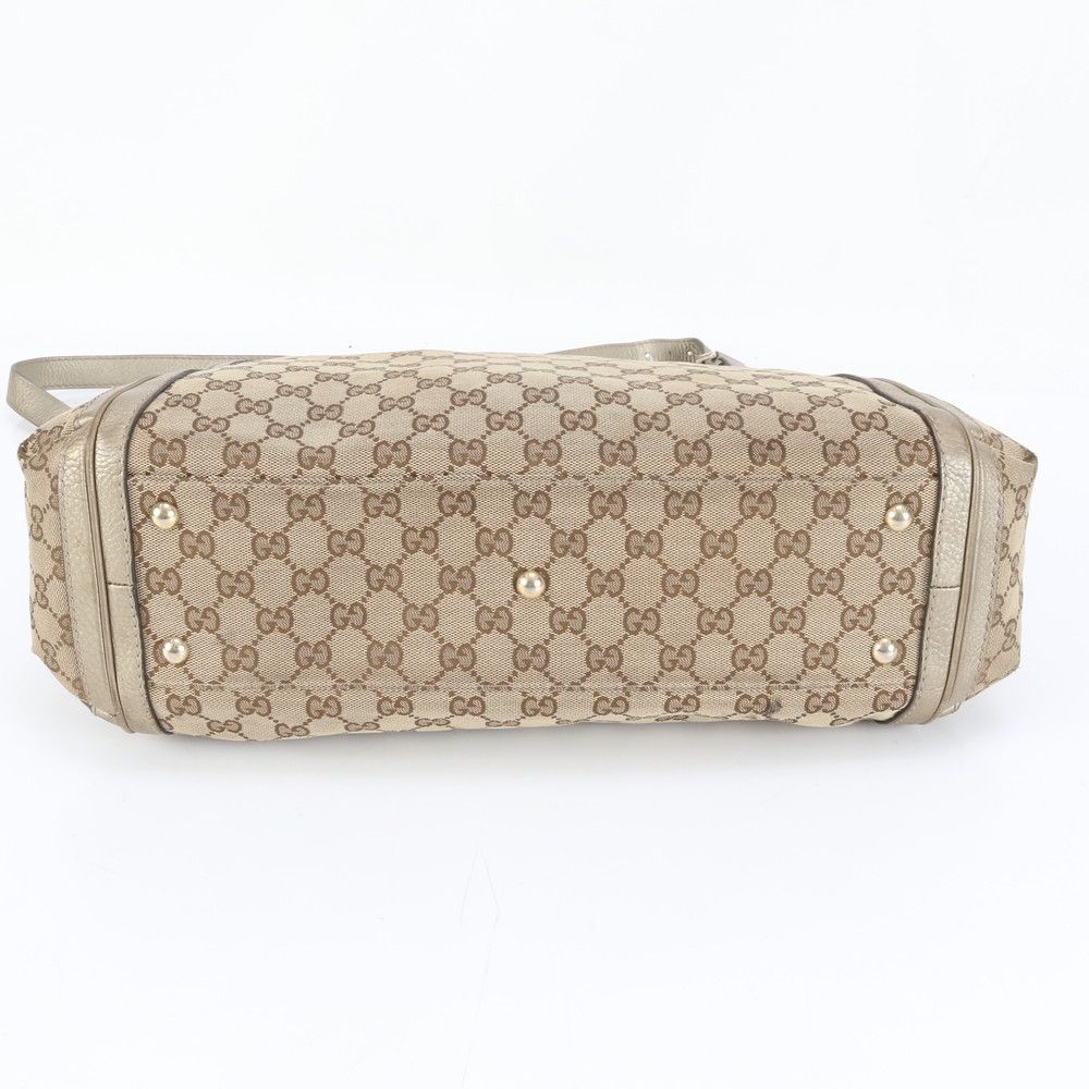 Gucci GG Canvas Bella Bamboo Ribbon Tassel 2-Way Tote Crossbody Shoulder — view 6