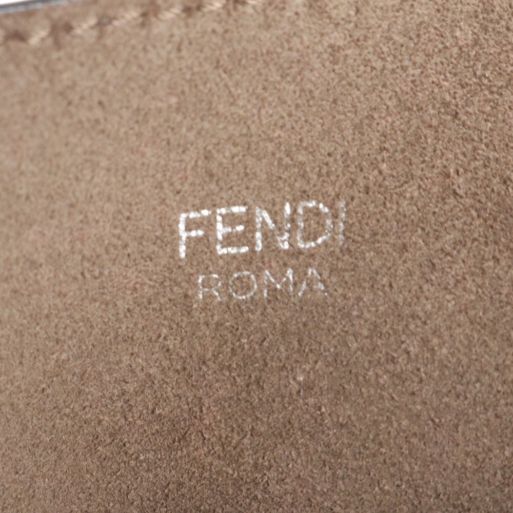 Fendi Pouch F's Logo Leather Tote Shoulder Hand Brown — view 8