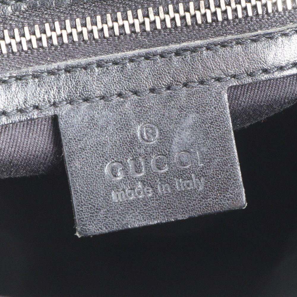 Gucci GG Canvas Leather Tote Shoulder Hand Black — view 8