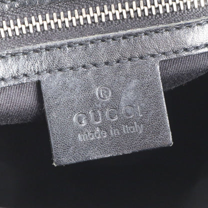 Gucci GG Canvas Leather Tote Shoulder Hand Black — view 8