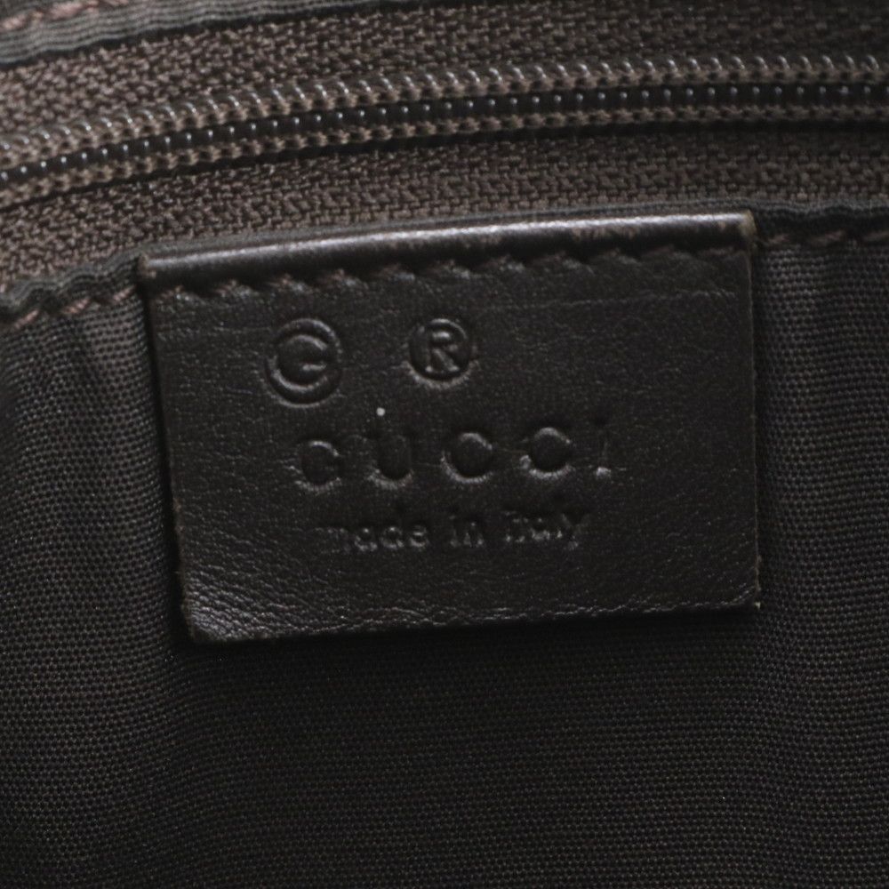 Gucci GG Canvas Abbey Leather Shoulder Bag Crossbody Hand Brown — view 8