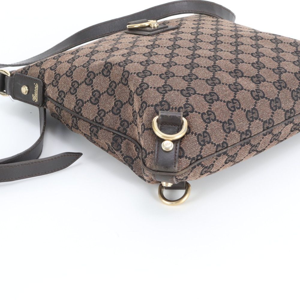 Gucci GG Canvas Abbey Leather Shoulder Bag Crossbody Hand Brown — view 4