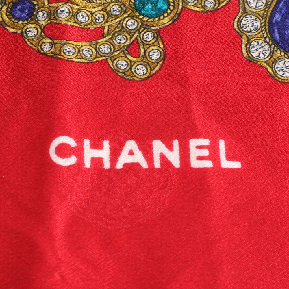 Chanel Scarf Gripoix Colored Stone Pattern — view 6