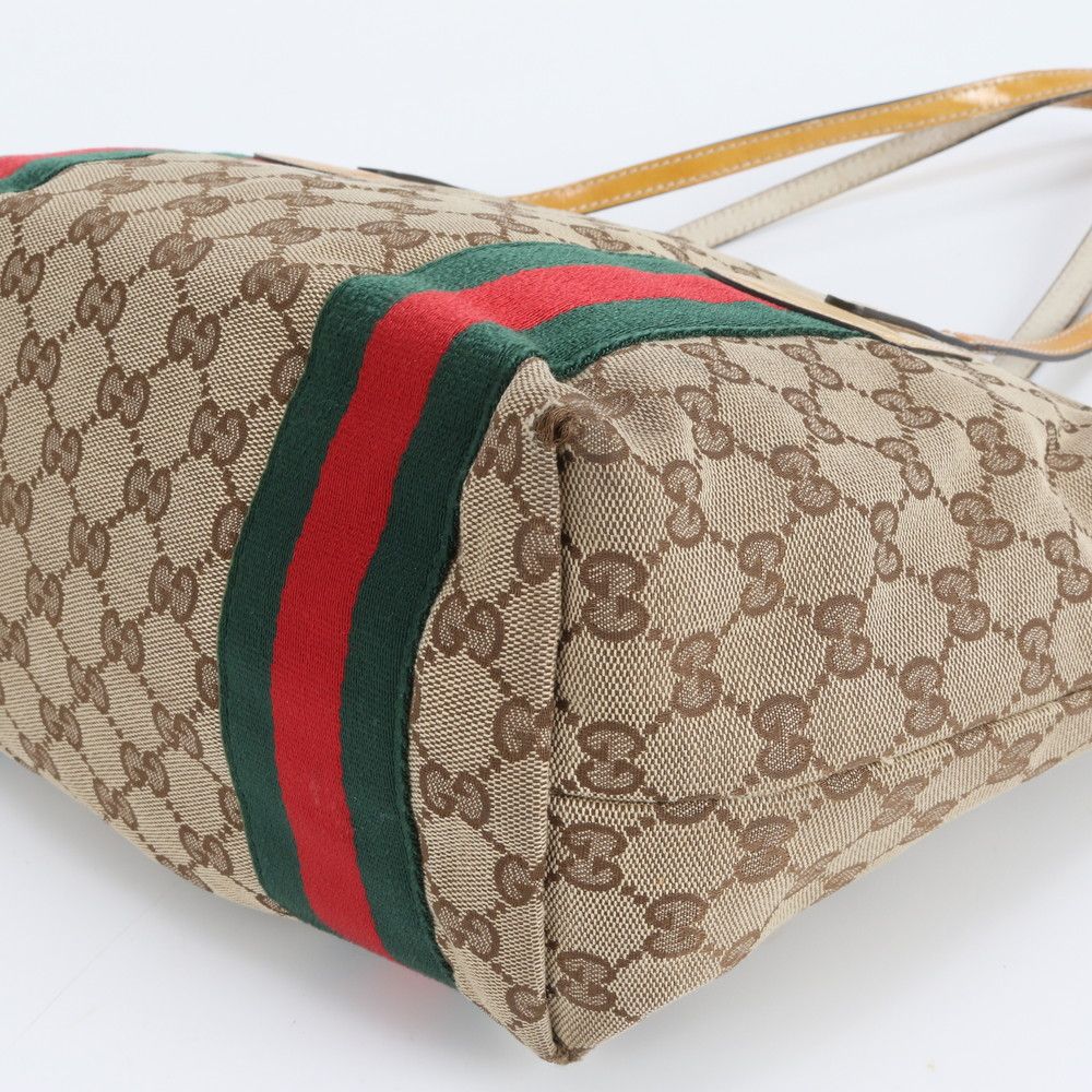 Gucci GG Canvas Sherry Line Joli Leather Tote Shoulder — view 8