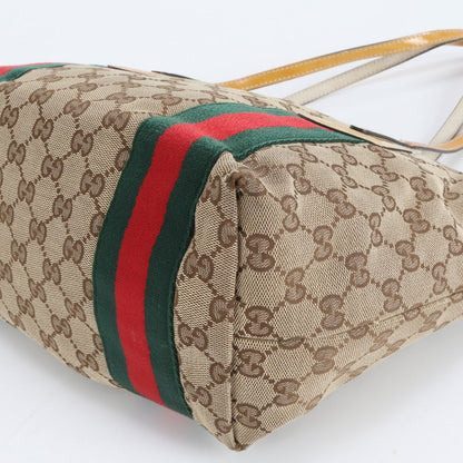 Gucci GG Canvas Sherry Line Joli Leather Tote Shoulder — view 8
