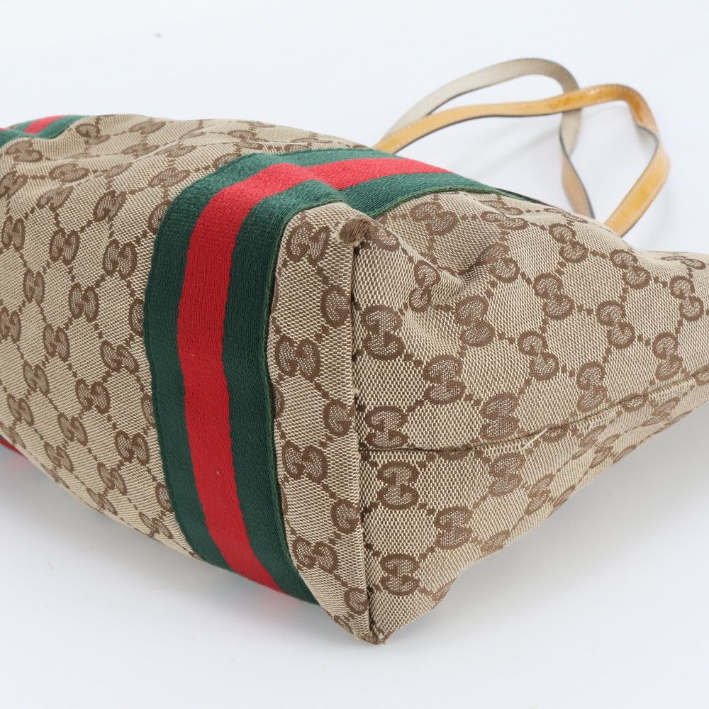 Gucci GG Canvas Sherry Line Joli Leather Tote Shoulder — view 6