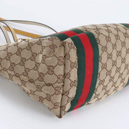 Gucci GG Canvas Sherry Line Joli Leather Tote Shoulder — view 4