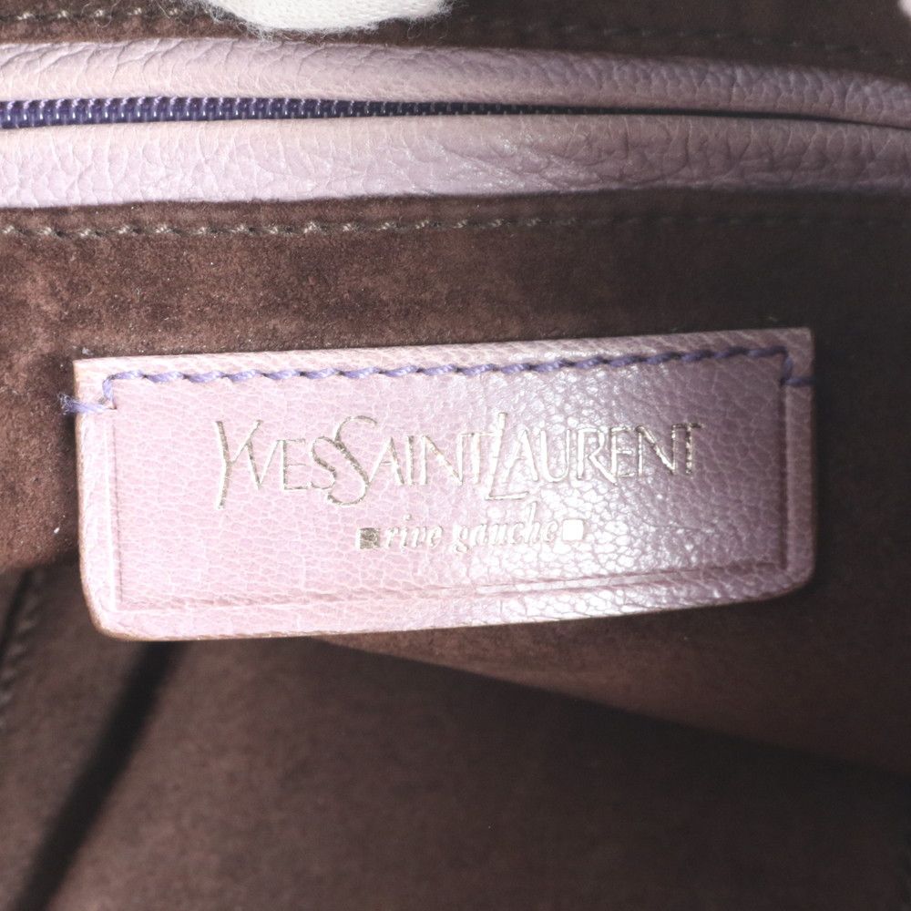 Saint Laurent Rive Gauche Leather Shoulder Bag Hand — view 8
