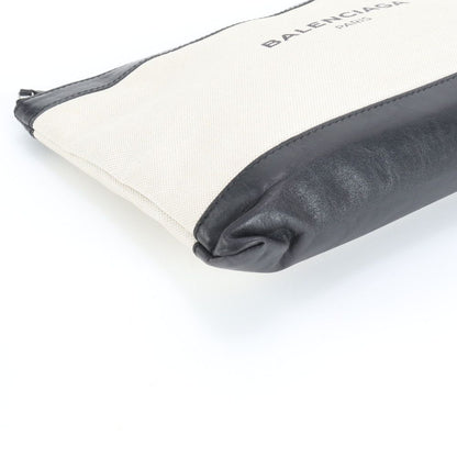 Balenciaga Leather Canvas Clutch Pouch Business — view 3