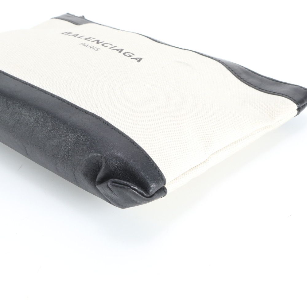 Balenciaga Leather Canvas Clutch Pouch Business — view 4