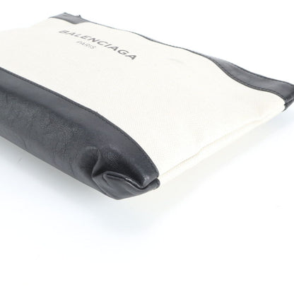 Balenciaga Leather Canvas Clutch Pouch Business — view 4