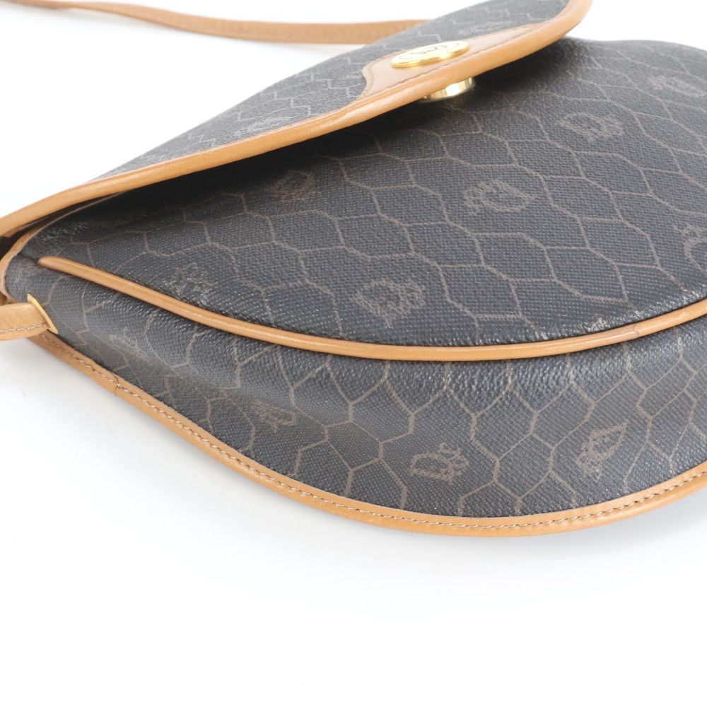 Dior Vintage Honeycomb Pattern Leather Shoulder Bag Crossbody — view 4