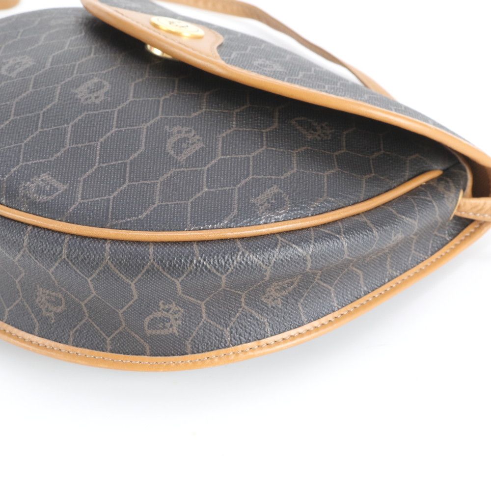 Dior Vintage Honeycomb Pattern Leather Shoulder Bag Crossbody — view 5