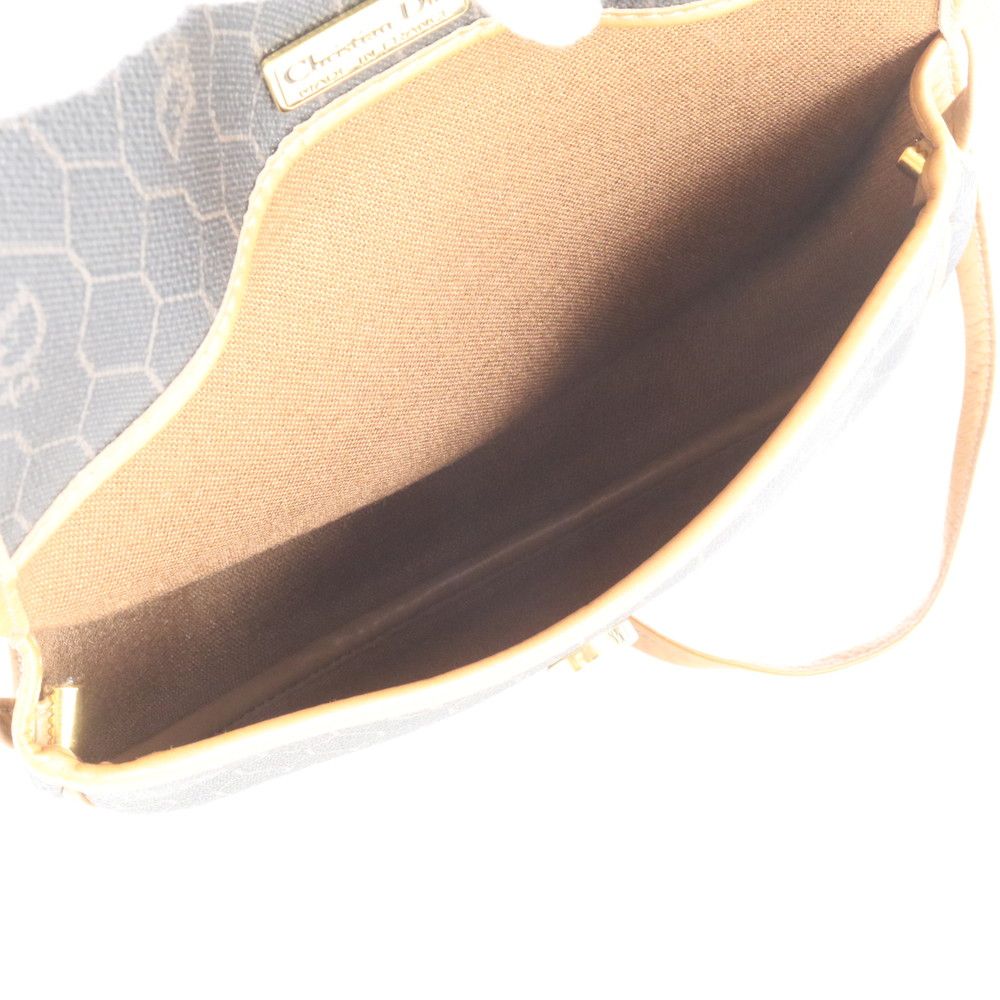 Dior Vintage Honeycomb Pattern Leather Shoulder Bag Crossbody — view 7