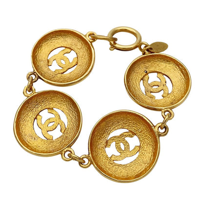 Chanel Bracelet Gold CC Logo Circle Large — view 2
