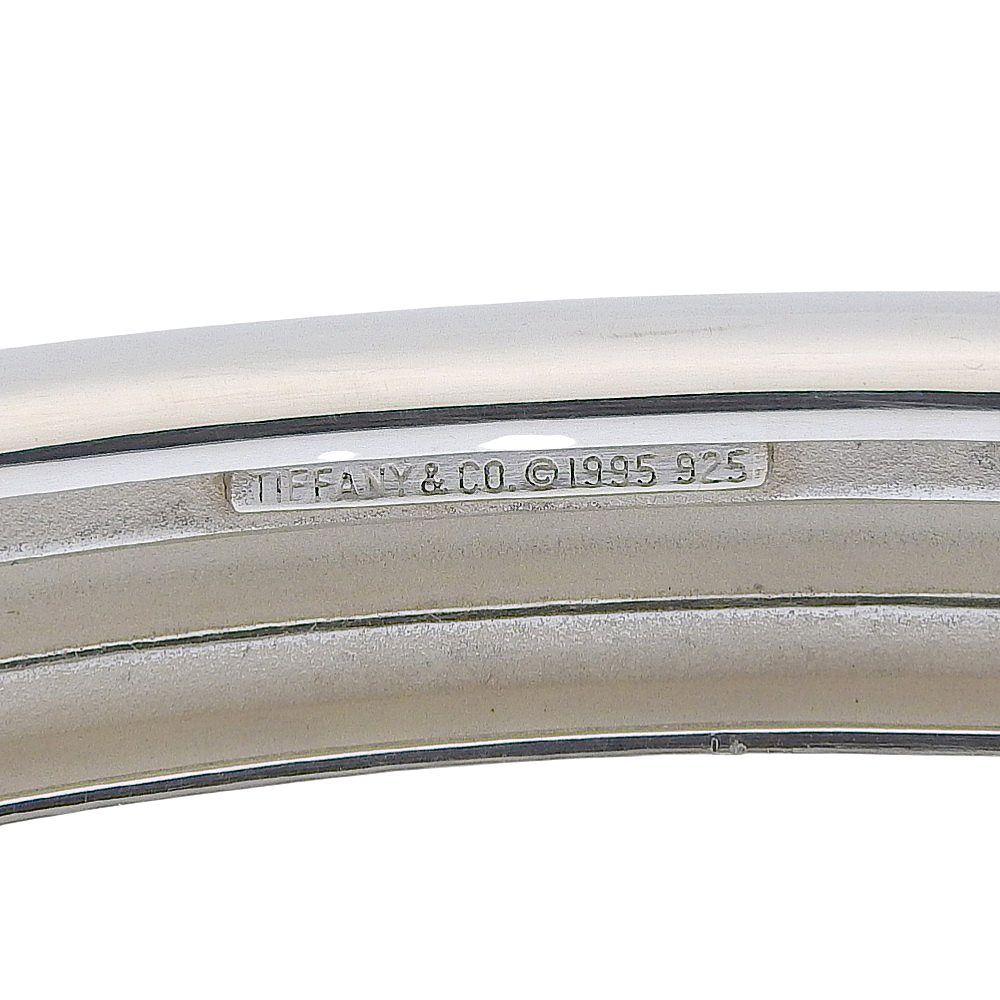 Tiffany & Co Grooved 925 Sterling Silver Bangle Bracelet — view 5