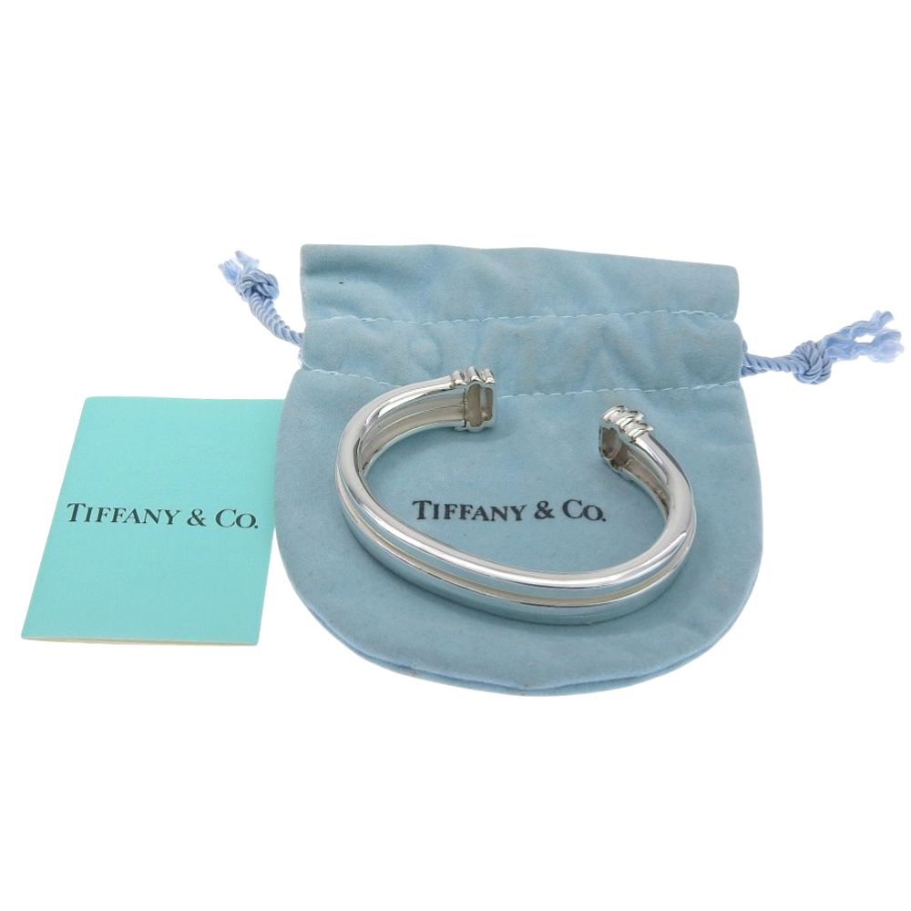 Tiffany & Co Grooved 925 Sterling Silver Bangle Bracelet — view 6