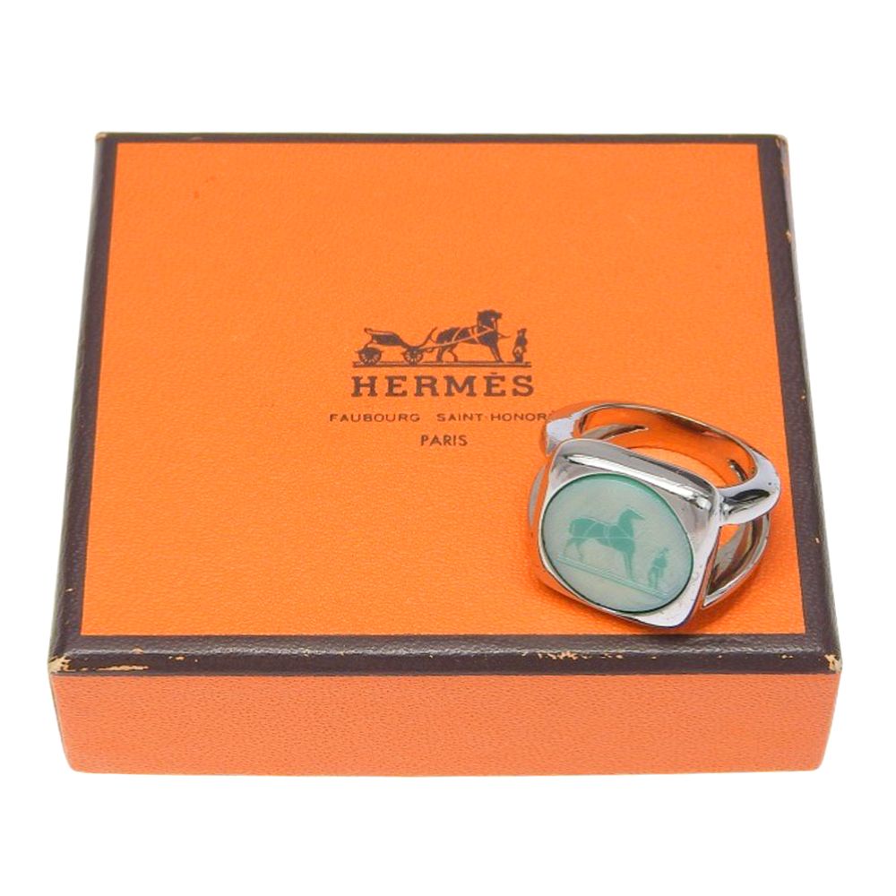 Hermes Corozo 925 Sterling Silver Ring — view 6