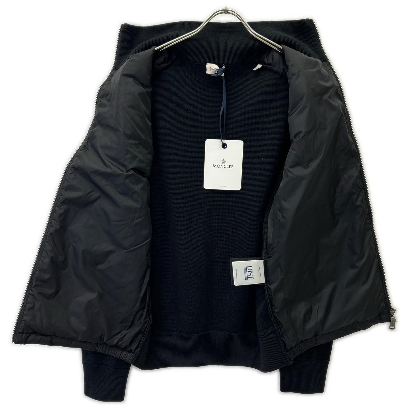 Moncler Cardigan Tricot Knit Nylon Trim Zip Up Jacket — view 5