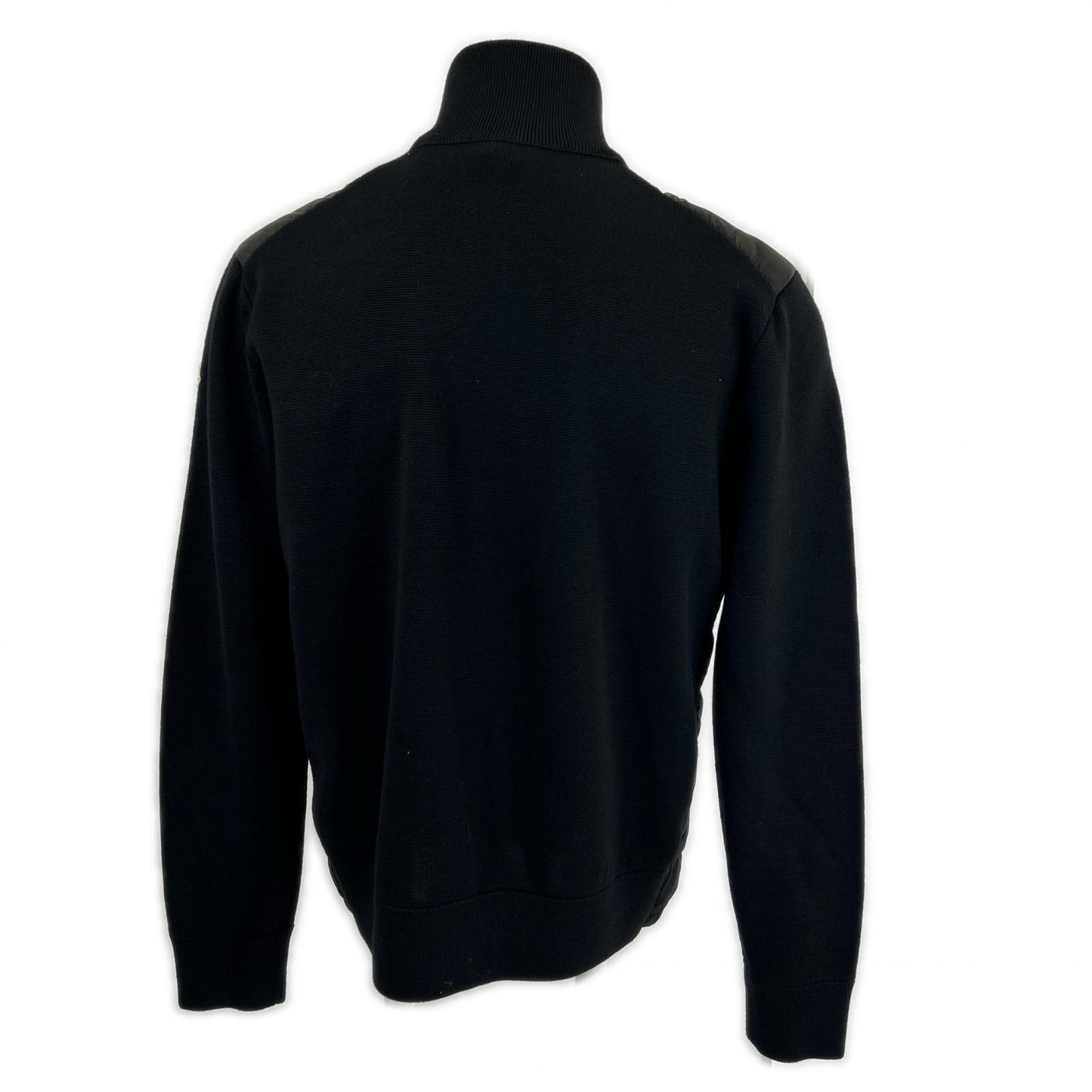 Moncler Cardigan Tricot Knit Nylon Trim Zip Up Jacket — view 3