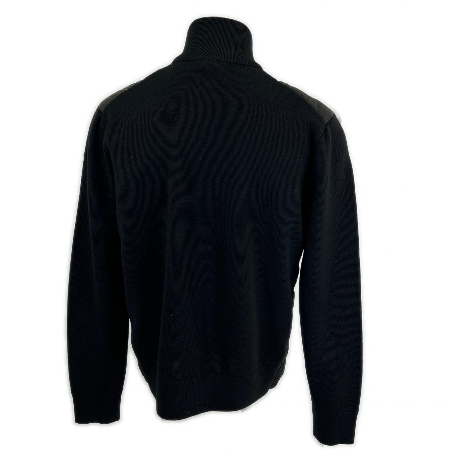 Moncler Cardigan Tricot Knit Nylon Trim Zip Up Jacket — view 3