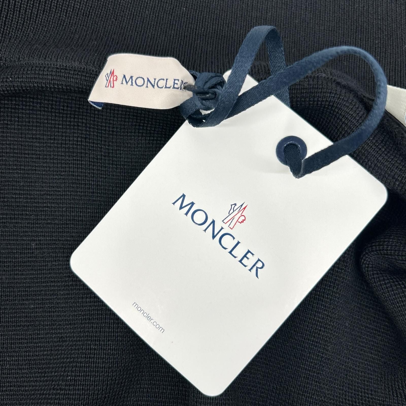 Moncler Cardigan Tricot Knit Nylon Trim Zip Up Jacket — view 6