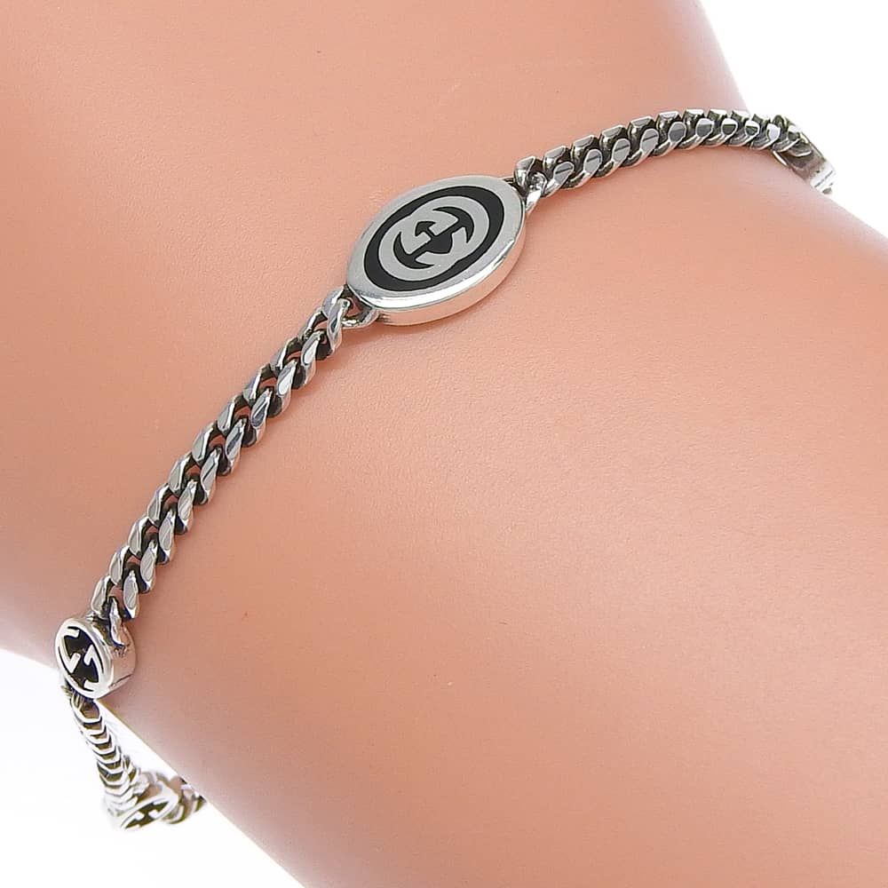 Gucci Interlocking 925 Sterling Silver Bracelet