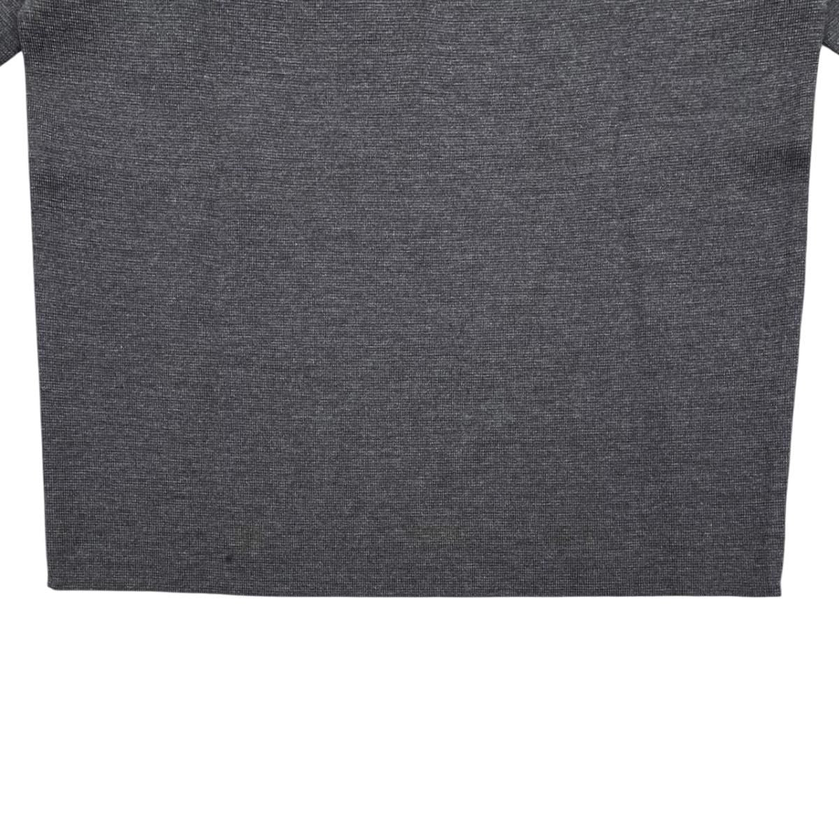 Prada Sweatshirt Crew Neck Knit 50 Wool Nylon Zip Pocket Gray — view 6