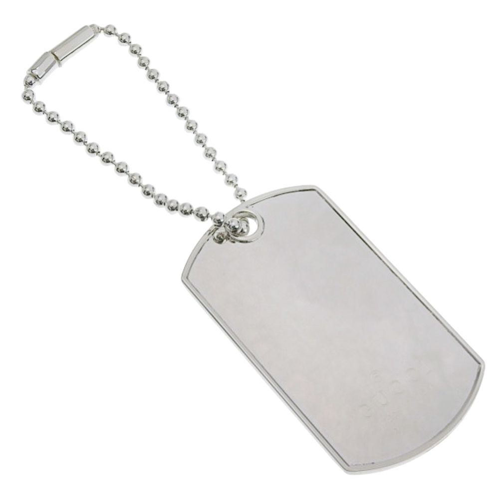 Gucci Dog Tag Charm 925 Sterling Silver Key Holder