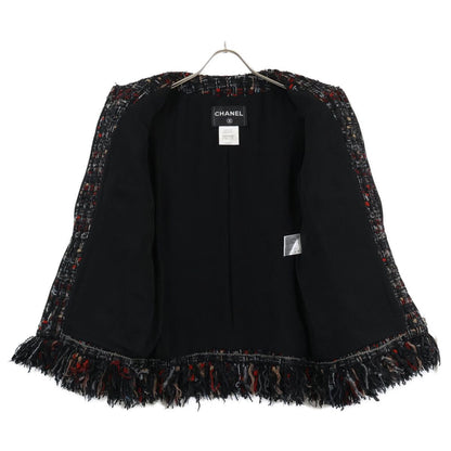 Chanel Zip Up Tweed Fringe 40 Jacket — view 4