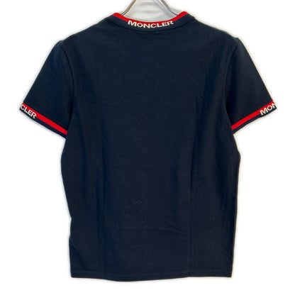 Moncler Mon Cles Navy Red Logo Line T-Shirt — view 2