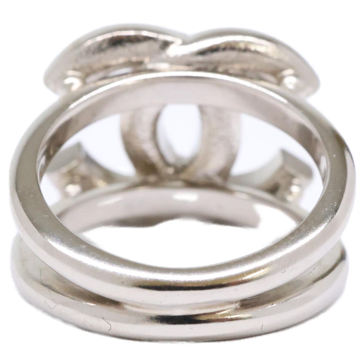 Chanel Rhinestone CC Logo Ring — view 3