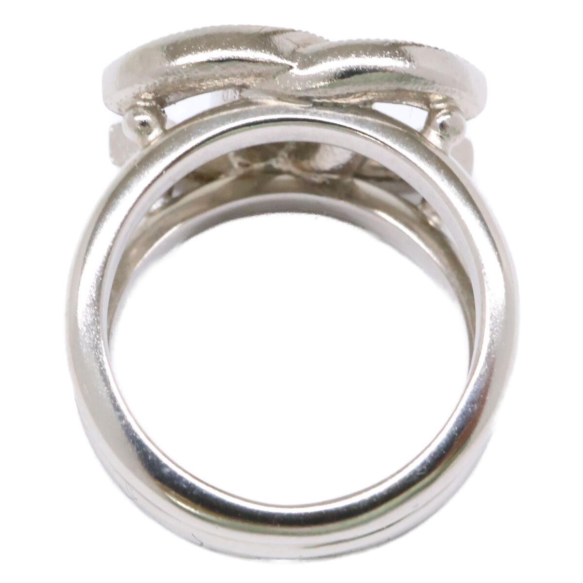 Chanel Rhinestone CC Logo Ring — view 5