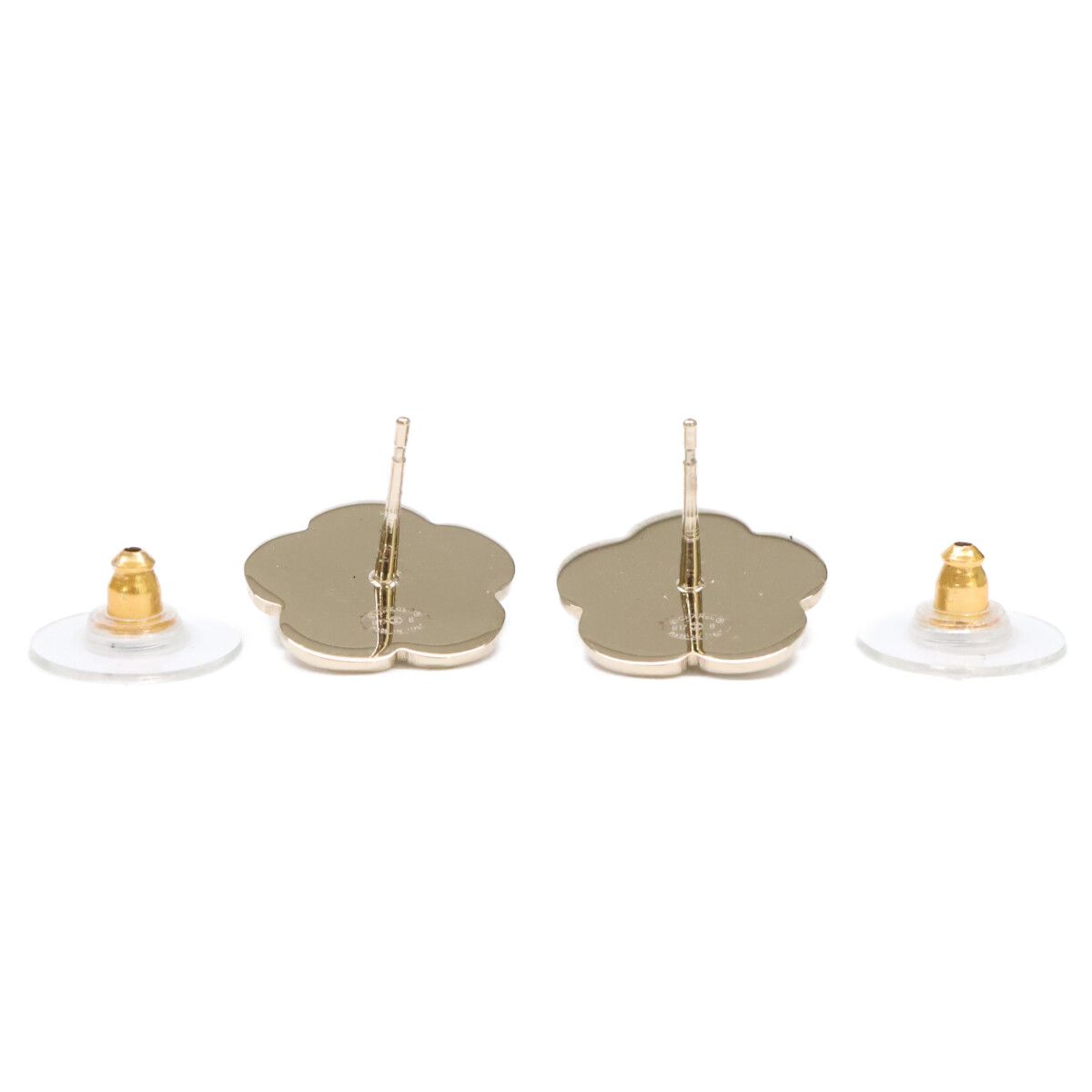 Chanel CC Logo Camellia Motif Imitation Pearl Earring — view 5