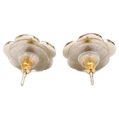Chanel CC Logo Camellia Motif Imitation Pearl Earring — view 3