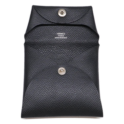 Hermes Bastia Leather Coin Purse Black — view 7