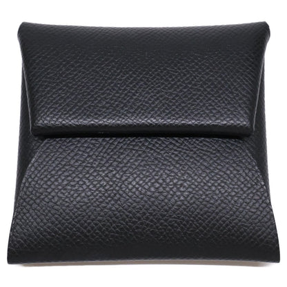 Hermes Bastia Leather Coin Purse Black