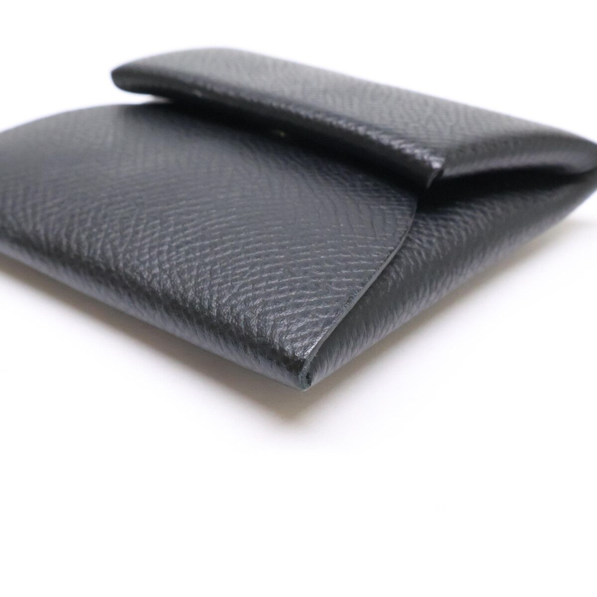 Hermes Bastia Leather Coin Purse Black — view 9