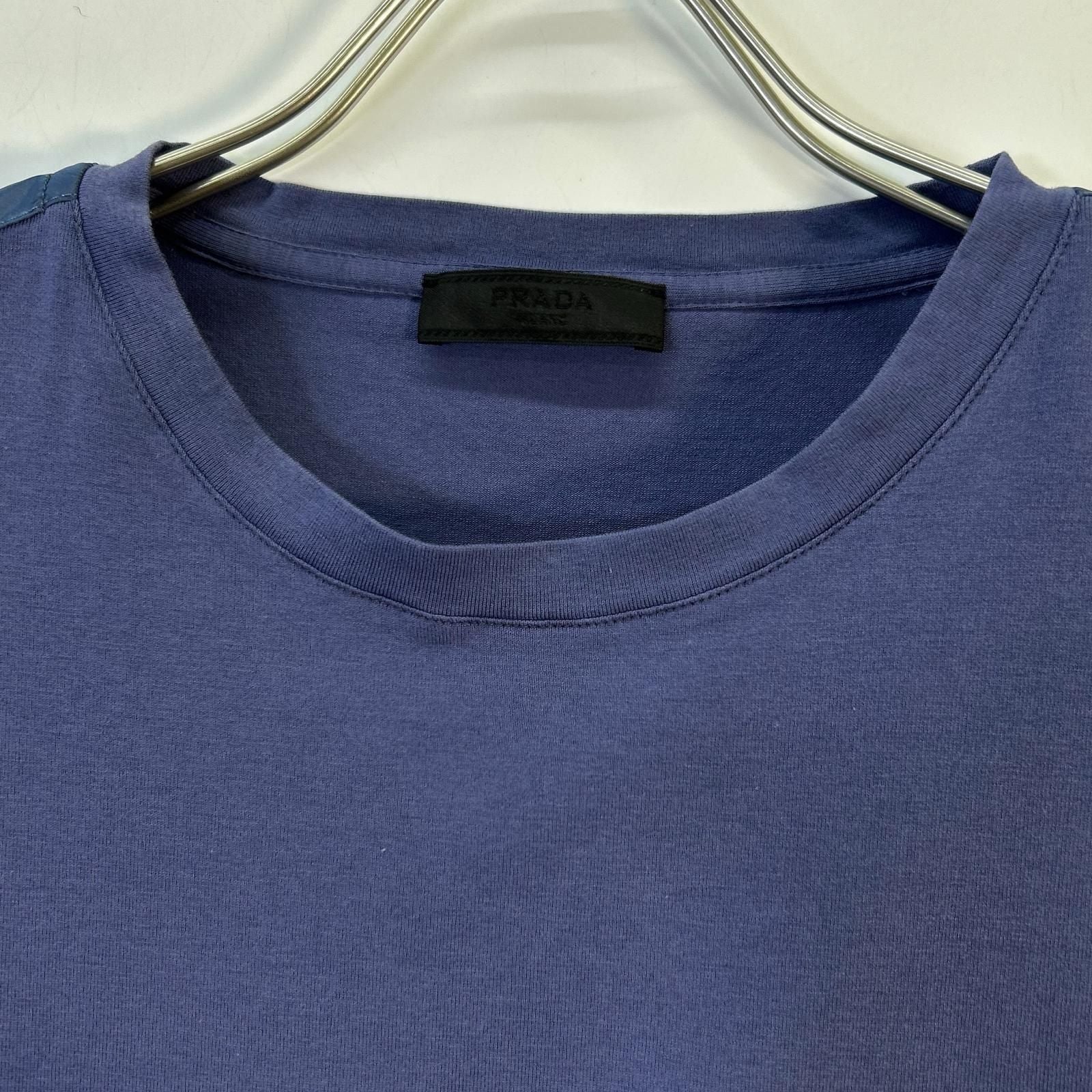 Prada Navy Rubber Logo Pocket T-Shirt XL — view 7