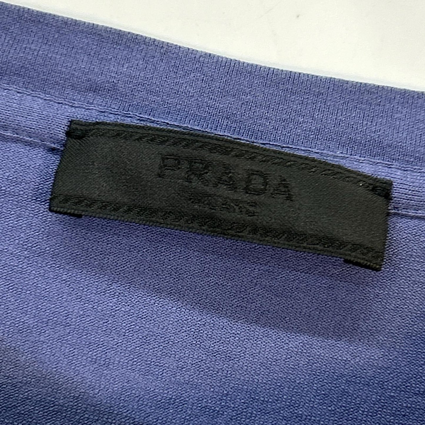Prada Navy Rubber Logo Pocket T-Shirt XL — view 3