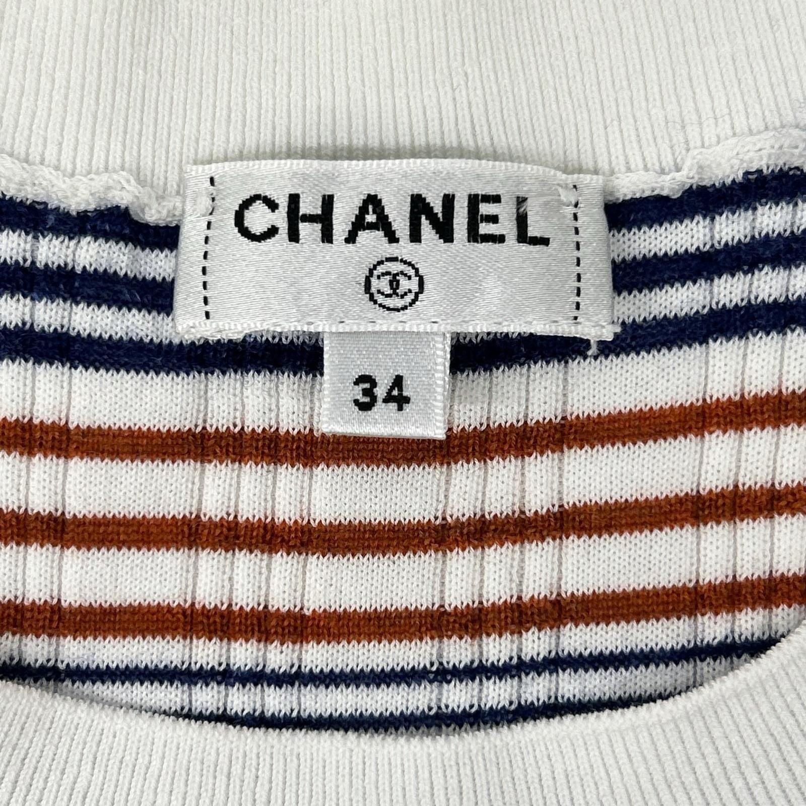 Chanel Border CC Logo Summer Knit 34 Sweater — view 3