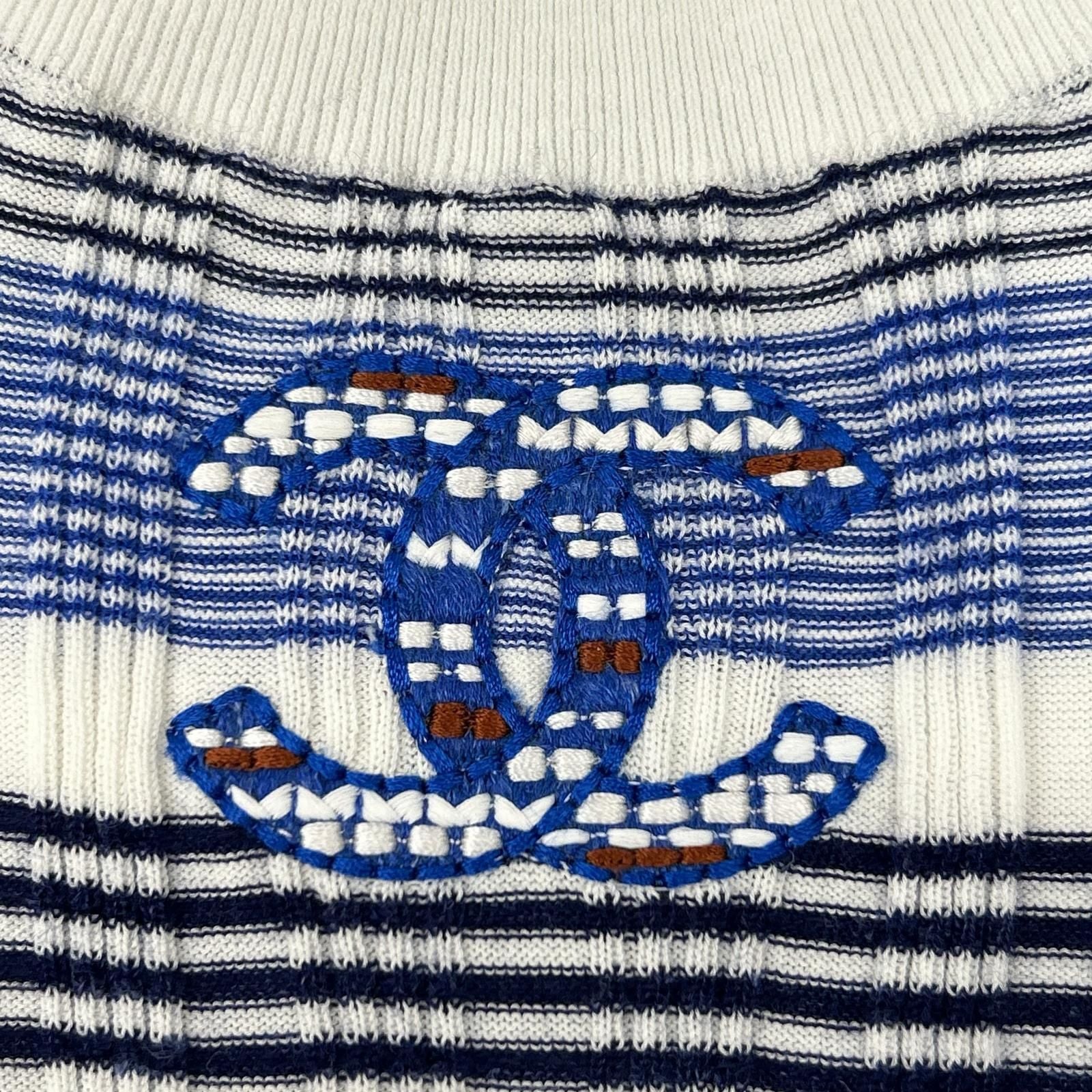 Chanel Border CC Logo Summer Knit 34 Sweater — view 6
