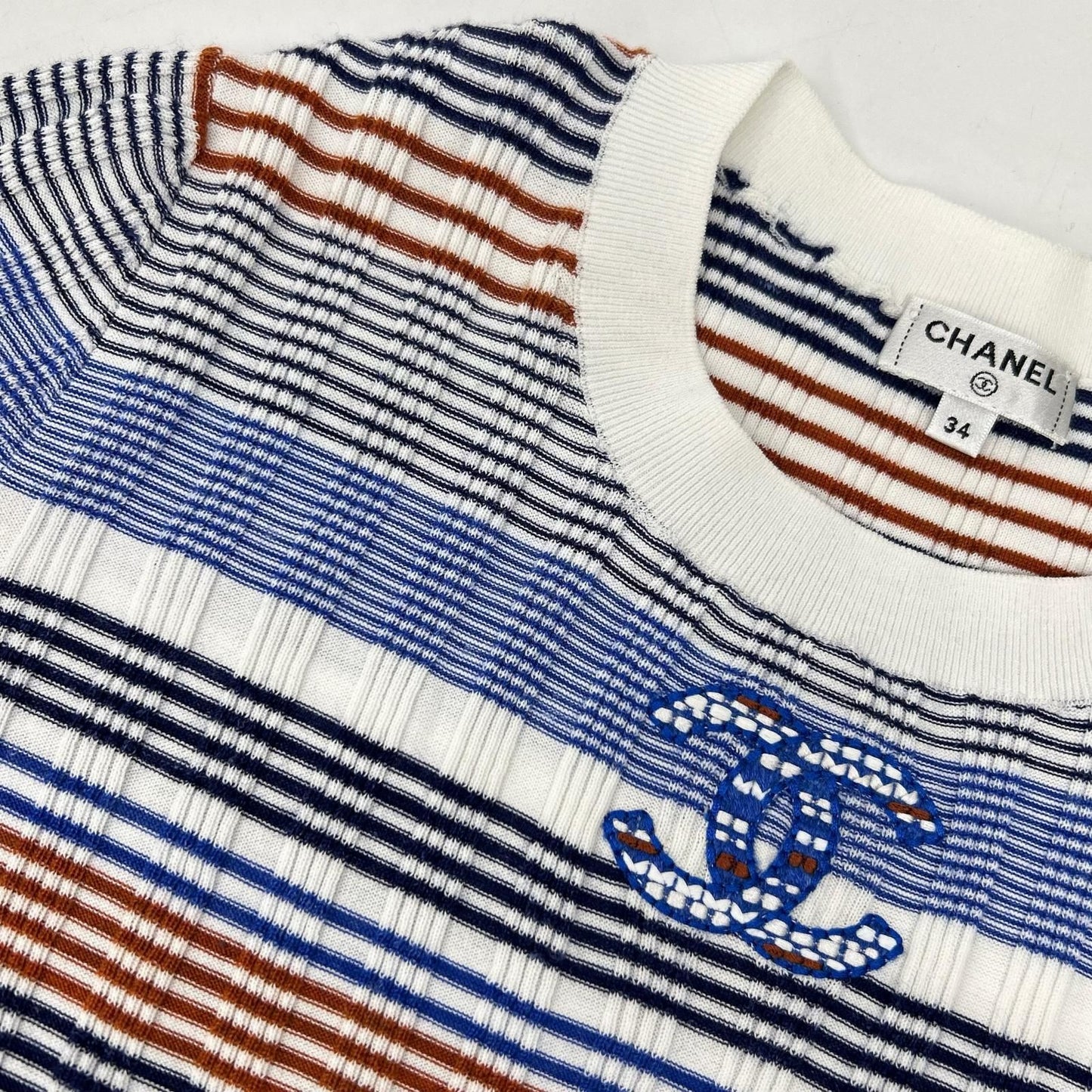 Chanel Border CC Logo Summer Knit 34 Sweater — view 7
