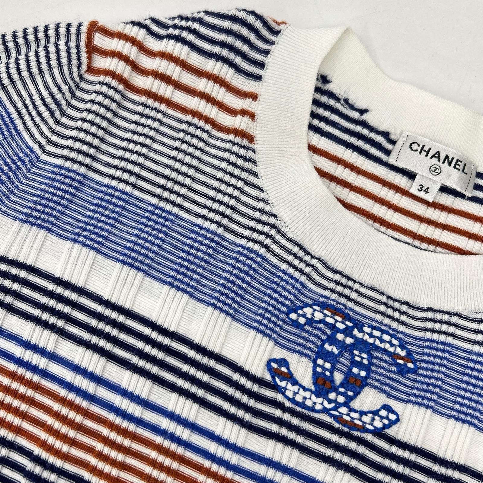 Chanel Border CC Logo Summer Knit 34 Sweater — view 7