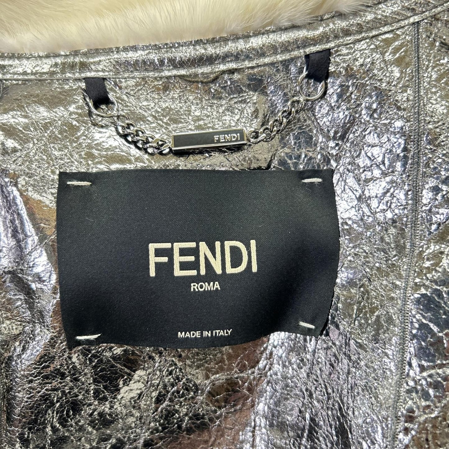 Fendi Waist Belt Front Hook Mink Gilet 36 Vest — view 6