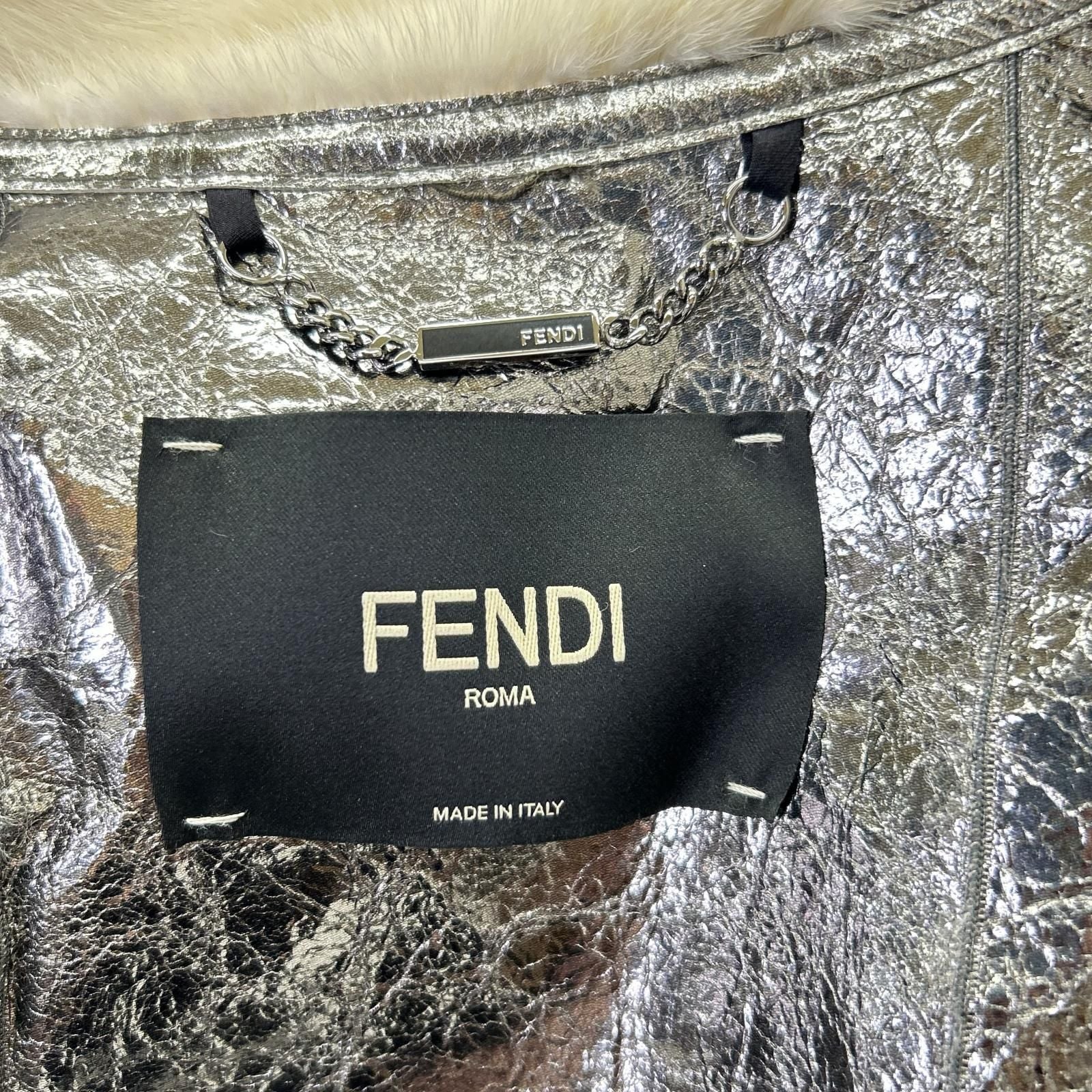 Fendi Waist Belt Front Hook Mink Gilet 36 Vest — view 6