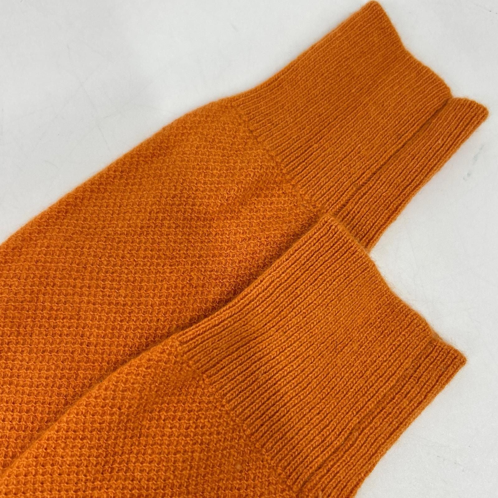 Loro Piana Orange Baby Cashmere Knit Sweater Logo Plate 38 — view 8